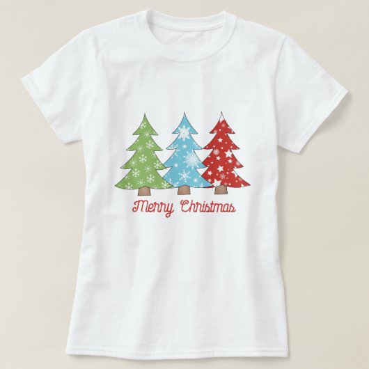Winter Leuke Kerstboom Print T-shirt, Feestdagen X T-shirt (Design voorkant)