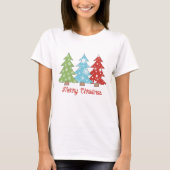 Winter Leuke Kerstboom Print T-shirt, Feestdagen X T-shirt (Voorkant)