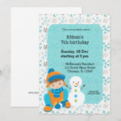 Winter leuke verjaardag kaart (Voorkant / Achterkant)