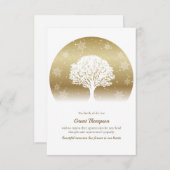 Winter Levensboom Sympathie Dankkaart Kaart (Voorkant / Achterkant)