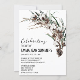 Winter Levensfeest Katoenen Groenbladerige Decorat Kaart