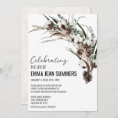 Winter Levensfeest Katoenen Groene Tuintjes Kaart (Voorkant / Achterkant)