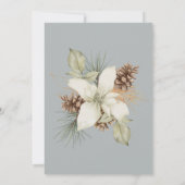 Winter Licht Grijs Elegant Script Bruiloft Kaart (Achterkant)