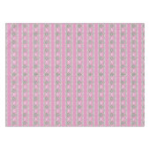Winter Licht Roze en Witte Kerstmis Fair Isle Tafelkleed (Voorkant (Horizontaal))