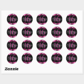 Winter Lief 16 Verjaardagsfeestje Roze Bokeh Light Ronde Sticker (Vel)