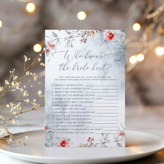 Winter Liefde in sneeuw Wie kent de bruid beste sp