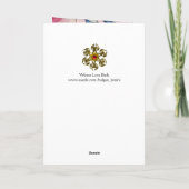 WINTER LIEFDEBIRDS IN SNEEUW Valentijnsdag Feestdagen Kaart (Achterkant)