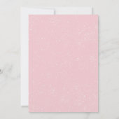 Winter Lieve Roze Boog Wieg Baby Shower Kaart (Achterkant)