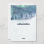 Winter Lights Starry Sky Joyful Kerstfoto Ho Feestdagenkaart (Achterkant)