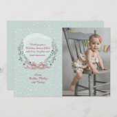 Winter Lijst Foto Vakantie Kaart (Voorkant / Achterkant)