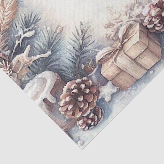 Winter Lijst Holiday Tissue Papier (Detail)