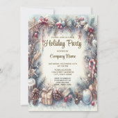 Winter Lijst Kerstfeest Uitnodiging (Voorkant)