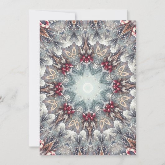 Winter Lijst Kerstfeest Uitnodiging (Achterkant)