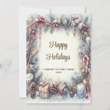 Winter Lijst Vakantie Kerst Kaart