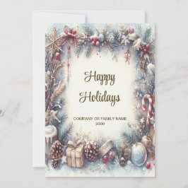 Winter Lijst Vakantie Kerst Kaart