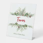 Winter Lijst Winter Wreath Vrijgezellenfeest Harte Reclamebord Met Voetstuk (Voorkant)