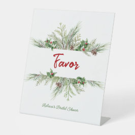 Winter Lijst Winter Wreath Vrijgezellenfeest Harte Reclamebord Met Voetstuk