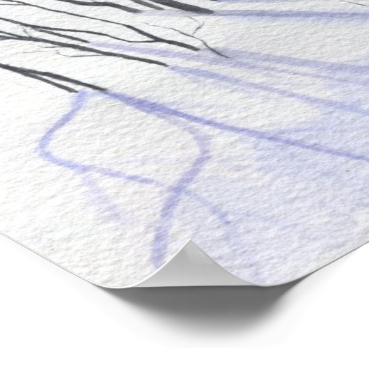 winter Lill-ulvån in de Zweedse bergen Poster (Hoek)