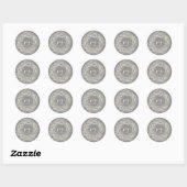 WINTER LINEN | STYLISH HOLIDAY GIFT-LABELS RONDE STICKER (Vel)