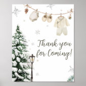 Winter Little Baby Clothes Bedankt voor je komst Poster (Voorkant)