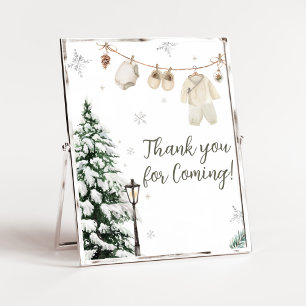 Winter Little Baby Clothes Bedankt voor je komst Poster