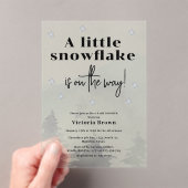 Winter Little Snowflake Baby Shower Acryl Uitnodigingen (Insitu (Draagbaar))