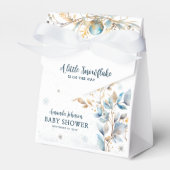 Winter Little Snowflake Baby Shower Favor Box Bedankdoosjes (Voorkant Zijde)