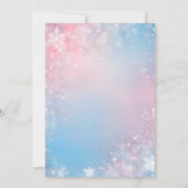 Winter Little Snowflake Baby shower Invitation Kaart (Achterkant)