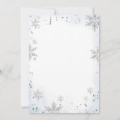 Winter Little Snowflakes Pine Tree Baby shower Kaart (Achterkant)