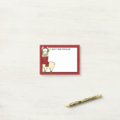 Winter Llama | In oorboeien en schuifpannen Post-it® Notes (Op bureau)