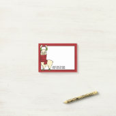 Winter Llama | In oorboeien en schuifpannen Post-it® Notes (Op bureau)