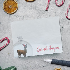 Winter Llama Sneeuw Grappige Kerstmis Gepersonalis Post-it® Notes