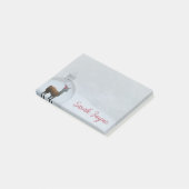 Winter Llama Sneeuw Grappige Kerstmis Gepersonalis Post-it® Notes (Schuin)