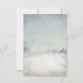 Winter Lodge in de bergen RSVP uitnodiging (Achterkant)