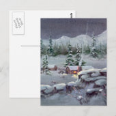 WINTER LOG CABIN DOOR SHARON SHARPE BRIEFKAART (Voorkant / Achterkant)