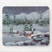 WINTER LOG CABIN DOOR SHARON SHARPE MUISMAT (Voorkant)