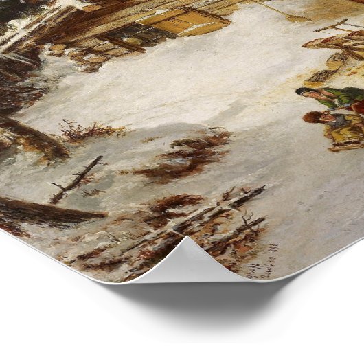 Winter Log House poster (Hoek)