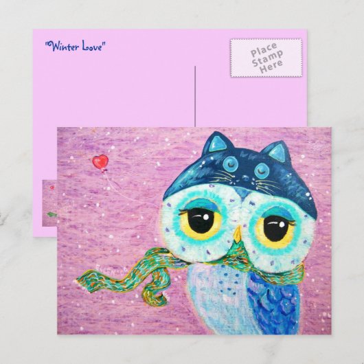 Winter Love Briefkaart (Voorkant / Achterkant)