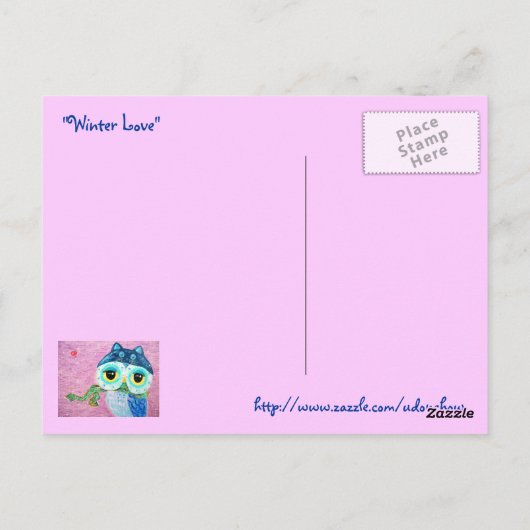 Winter Love Briefkaart (Achterkant)