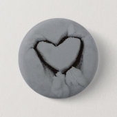 Winter Love - Heart in Snow Ronde Button 5,7 Cm (Voorkant)