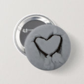 Winter Love - Heart in Snow Ronde Button 5,7 Cm (Voorkant /achterkant)