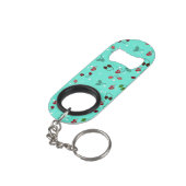 Winter Love Mittens en Snowflake Pattern Mini Flessenopener (Achterkant Gekanteld)