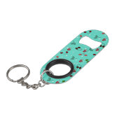 Winter Love Mittens en Snowflake Pattern Mini Flessenopener (Voorkant Gekanteld)