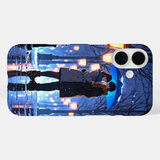 Winter Love Umbrella Case-Mate iPhone Case (Achterkant (horizontaal))