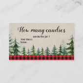 Winter Lumberjack Baby shower Hoeveel Snoepjes Informatiekaartje (Achterkant)