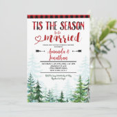 Winter Lumberjack Dit is het seizoen om te trouwen Kaart (Staand voorkant)