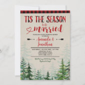 Winter Lumberjack Dit is het seizoen om te trouwen Kaart (Voorkant)