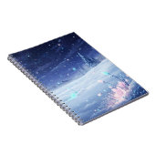 Winter Maanlicht Spiraal Notebook Notitieboek (Rechterzijde)