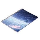 Winter Maanlicht Spiraal Notebook Notitieboek (Linkerzijde)