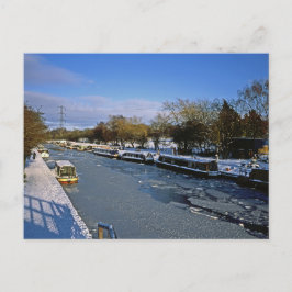 Winter Macclesfield Canal Cheshire England Briefkaart
